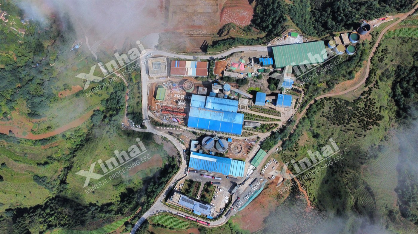 Xinhai-built mineral processing plant on site